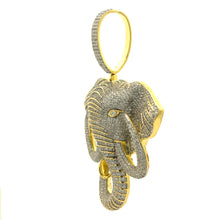 TUSKER BRASS GOLD ICED OUT PENDANT I 916412