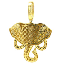 TUSKER BRASS GOLD ICED OUT PENDANT I 916412