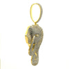 TUSKER BRASS GOLD ICED OUT PENDANT I 916412