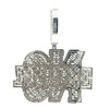 IRREPARABLE BRASS RHODIUM ICED OUT PENDANT I 916421