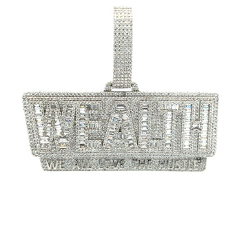 AFFLUENCE BRASS RHODIUM ICED OUT PENDANT I 916451