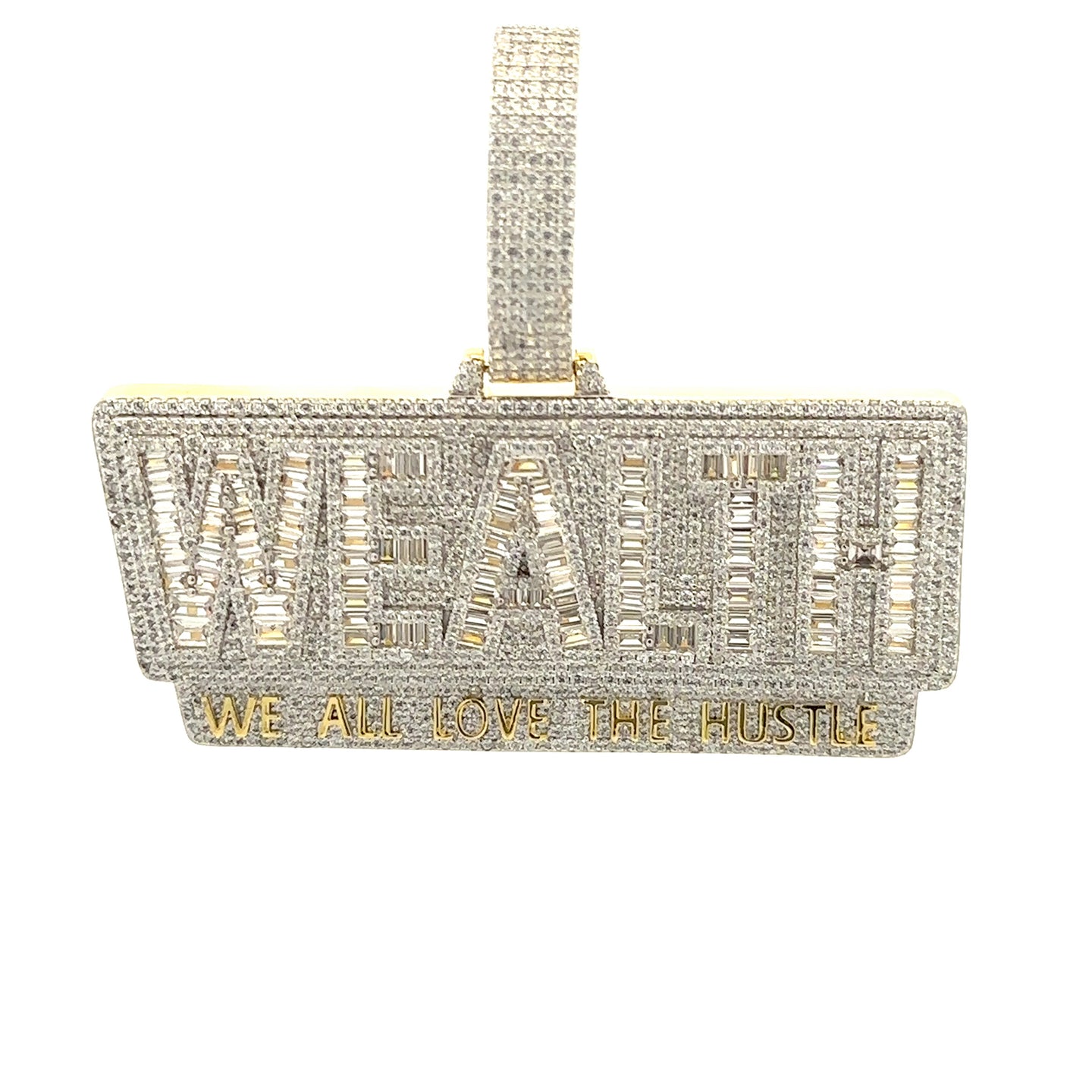 AFFLUENCE BRASS GOLD ICED OUT PENDANT I 916452