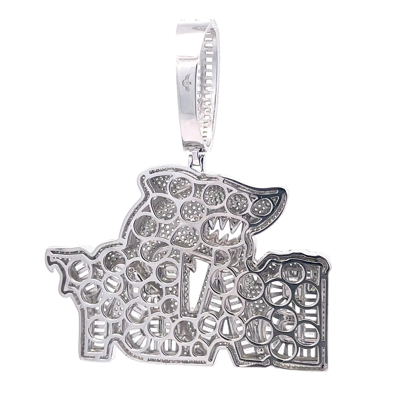 SPRAT BRASS RHODIUM ICED OUT PENDANT I 916461