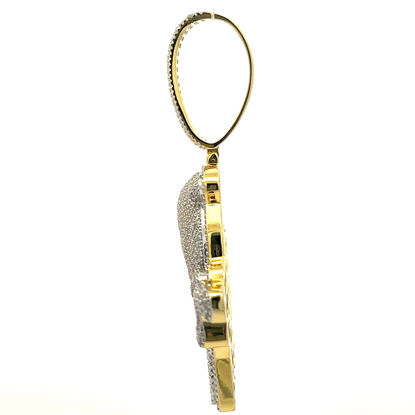SPRAT BRASS GOLD ICED OUT PENDANT I 916462