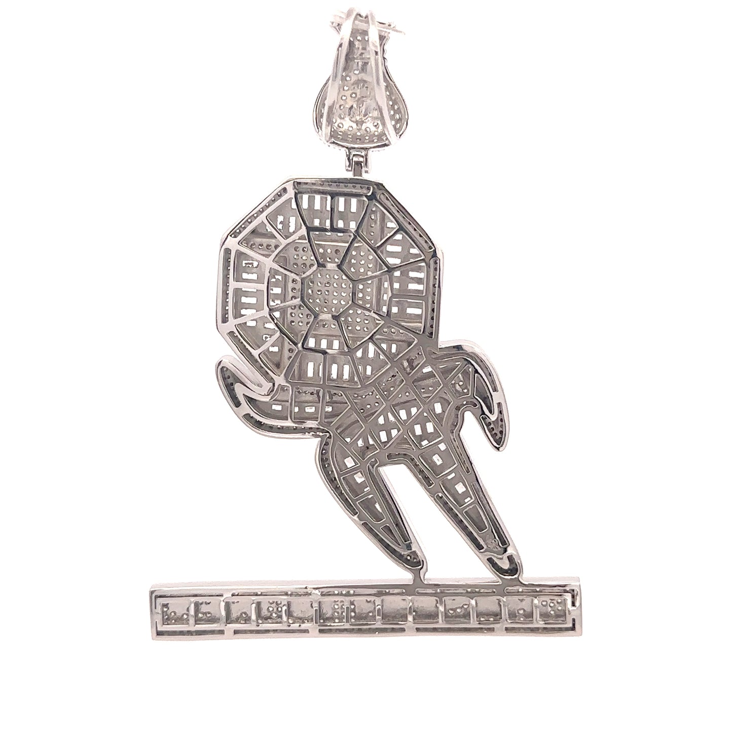 LURCE BRASS RHODIUM ICED OUT PENDANT I 916491