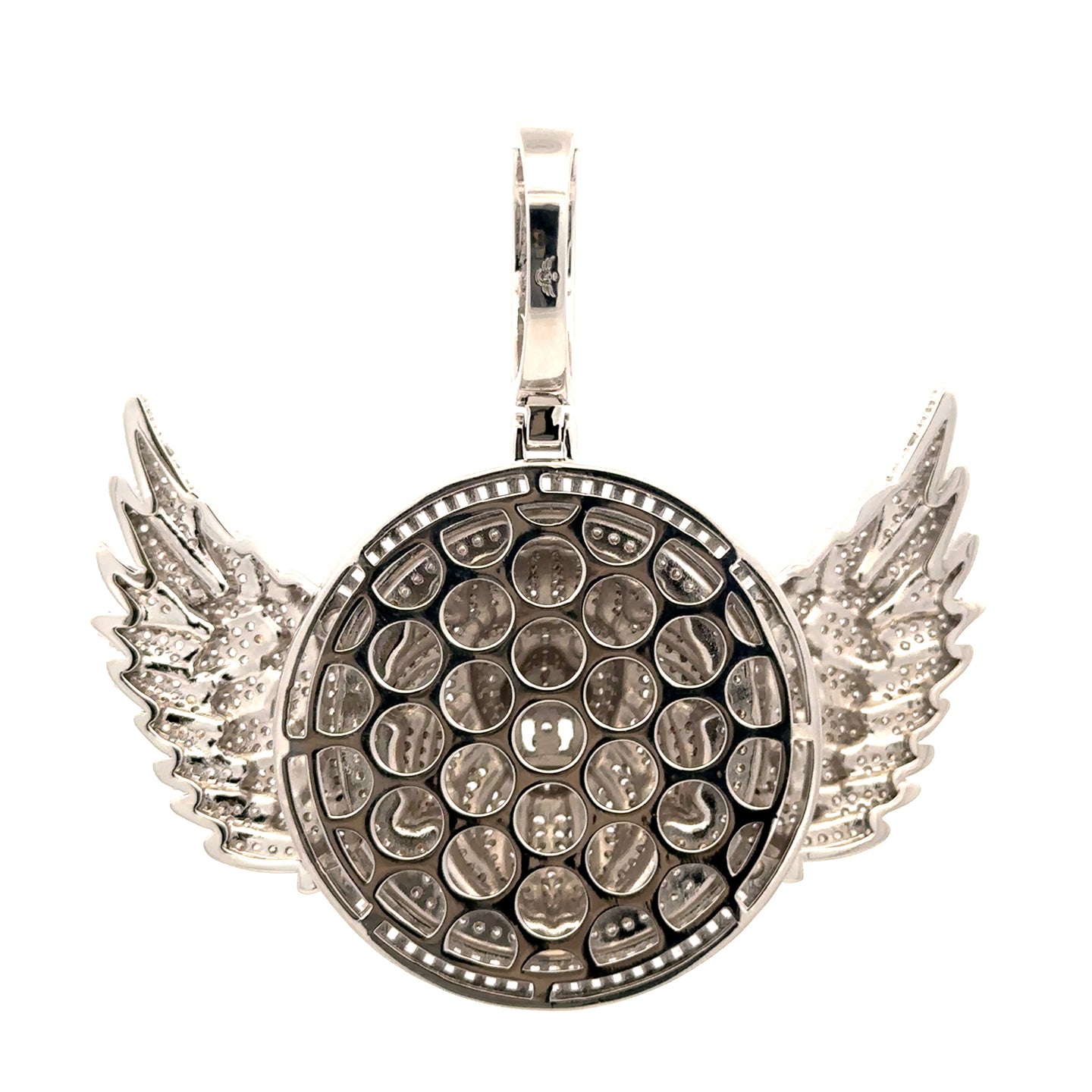 PLACID 9.68 CTW 925 MOISSANITE RHODIUM ICED OUT PENDANT I 998491