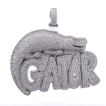 916671 | Brass Rhodium Gator Pendant