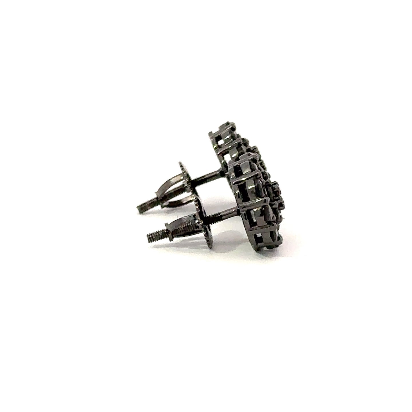 SELENIA 925 CZ BLACK ICED OUT EARRINGS | 9210743