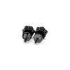 THALLASAM 925 CZ BLACK ICED OUT EARRINGS | 9212463