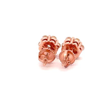 THALLASAM 925 CZ ROSE GOLD ICED OUT EARRINGS | 9212465