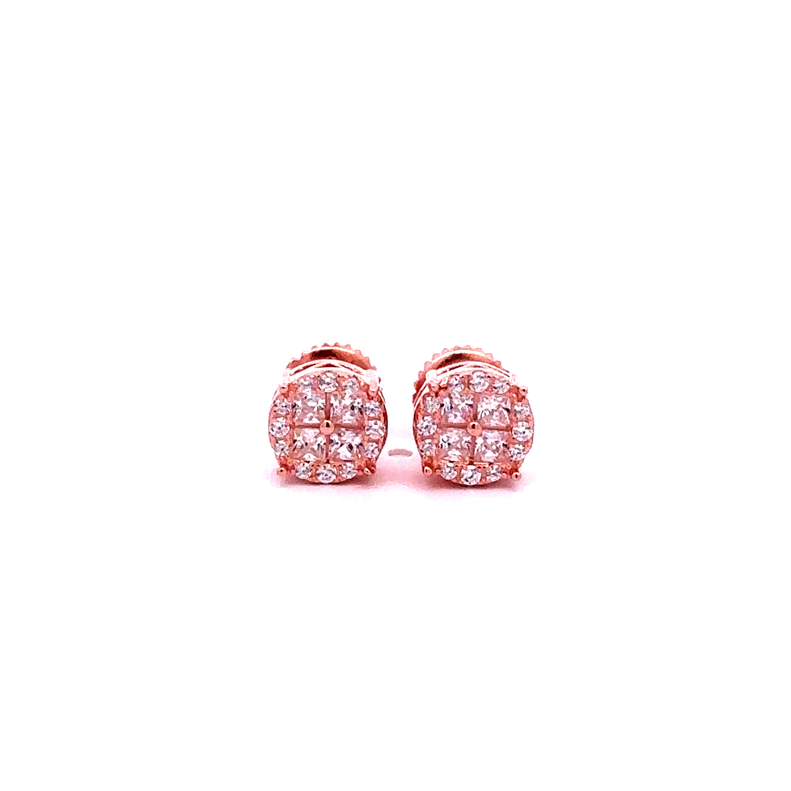9212545 | 925 Silver CZ Rose Gold Earrings