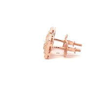 CYRENE 925 CZ ROSE GOLD ICED OUT EARRINGS | 9212675