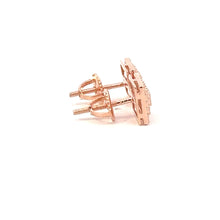 CYRENE 925 CZ ROSE GOLD ICED OUT EARRINGS | 9212675