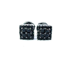 IRRADIATE 925 CZ BLACK ICED OUT EARRINGS | 9212733