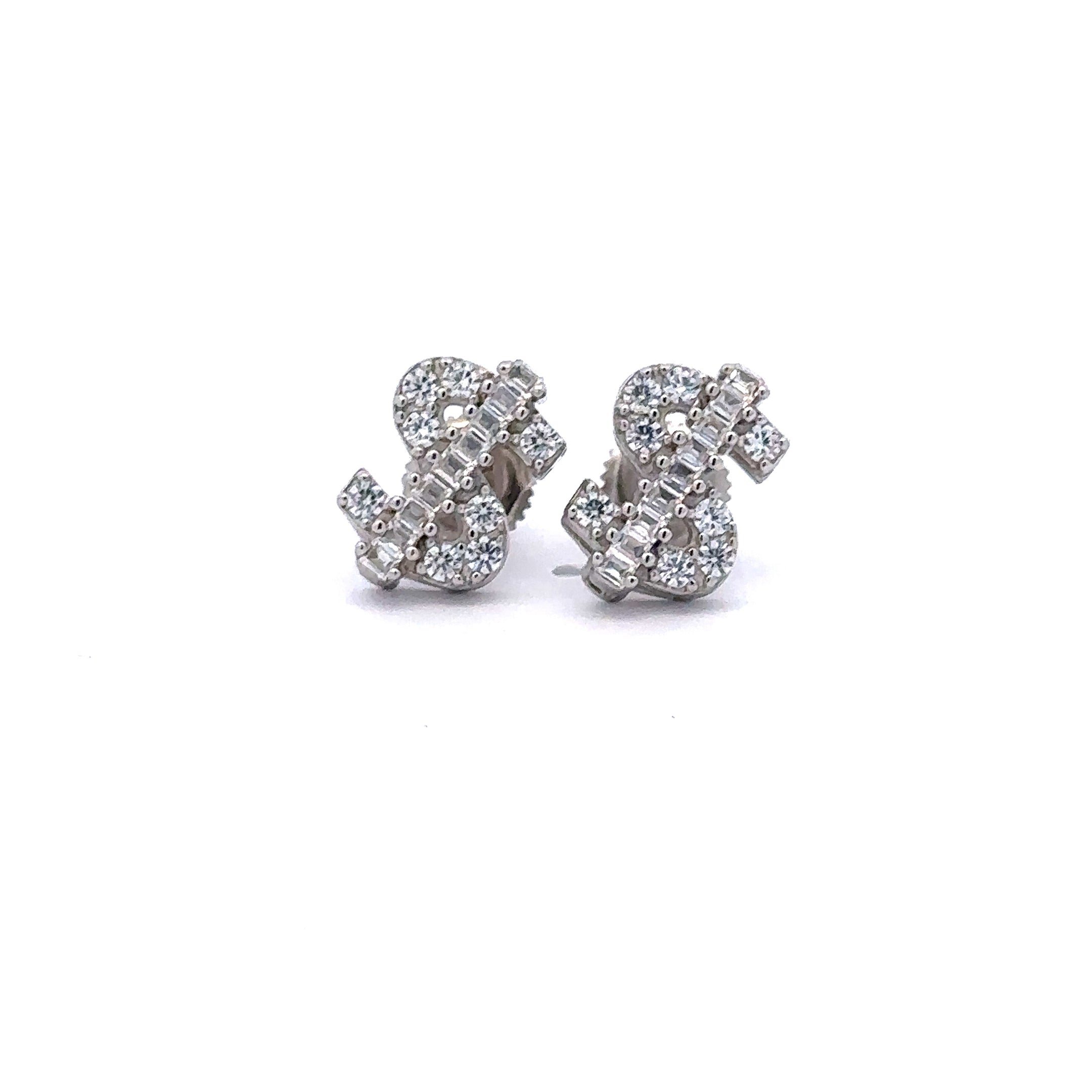 XANTHEA 925 CZ RHODIUM ICED OUT EARRINGS | 9217361