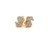 XANTHEA 925 CZ GOLD ICED OUT EARRINGS | 9217362