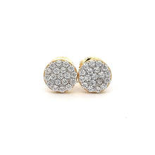 NIRELIA 925 CZ GOLD ICED OUT EARRINGS | 9219602