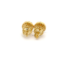 NIRELIA 925 CZ GOLD ICED OUT EARRINGS | 9219602