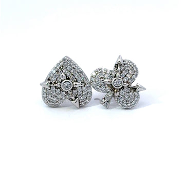 AZURIAN 925 CZ RHODIUM ICED OUT EARRINGS | 9219951