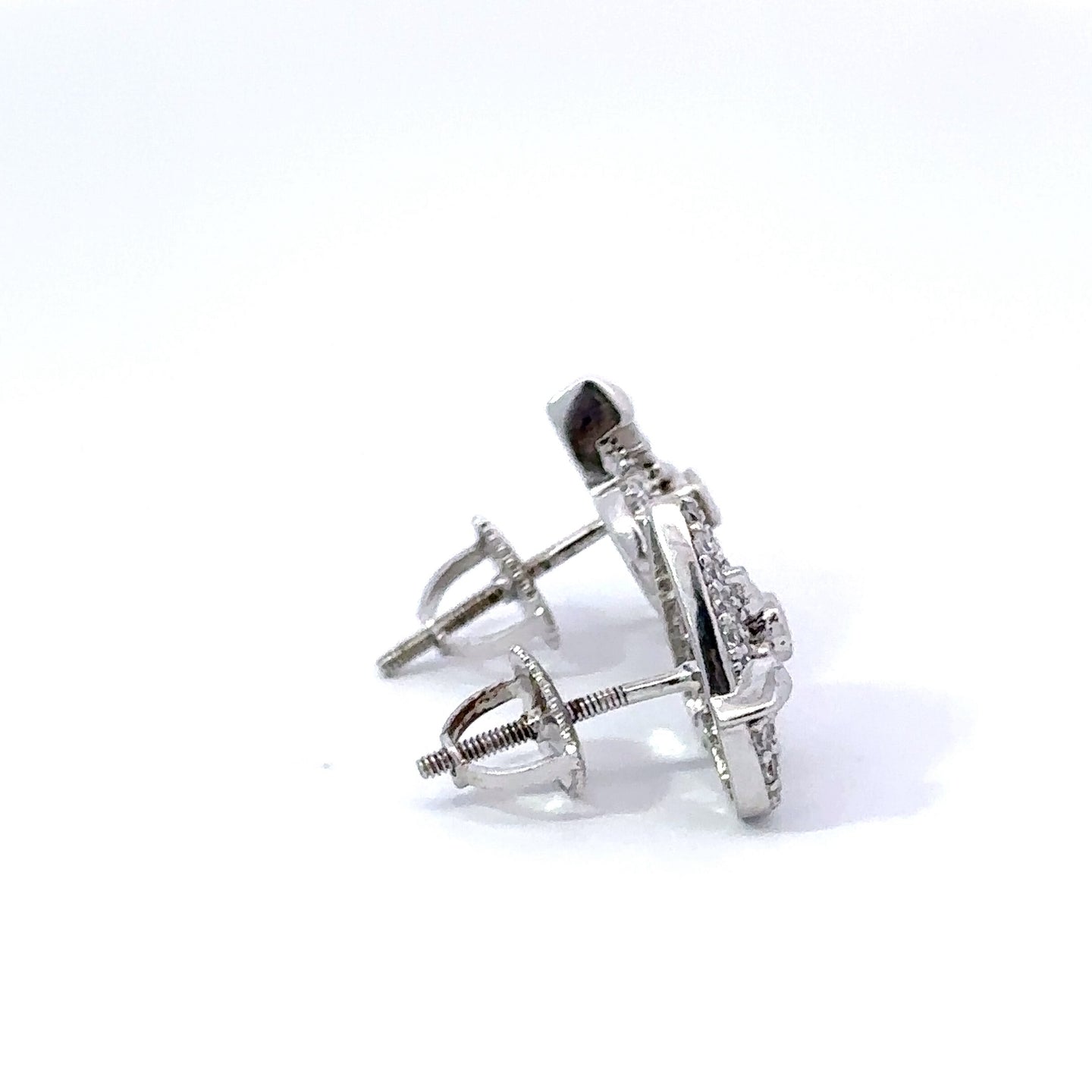 AZURIAN 925 CZ RHODIUM ICED OUT EARRINGS | 9219951
