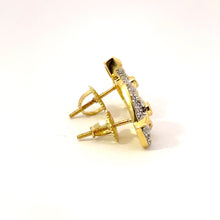 AZURIAN 925 CZ GOLD ICED OUT EARRINGS | 9219952