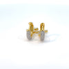 ALARIA 925 CZ GOLD ICED OUT EARRINGS | 9219982