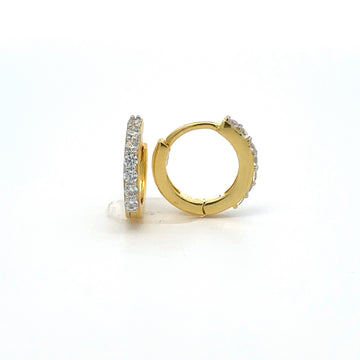 ASTORIA 925 CZ GOLD ICED OUT EARRINGS | 9220072