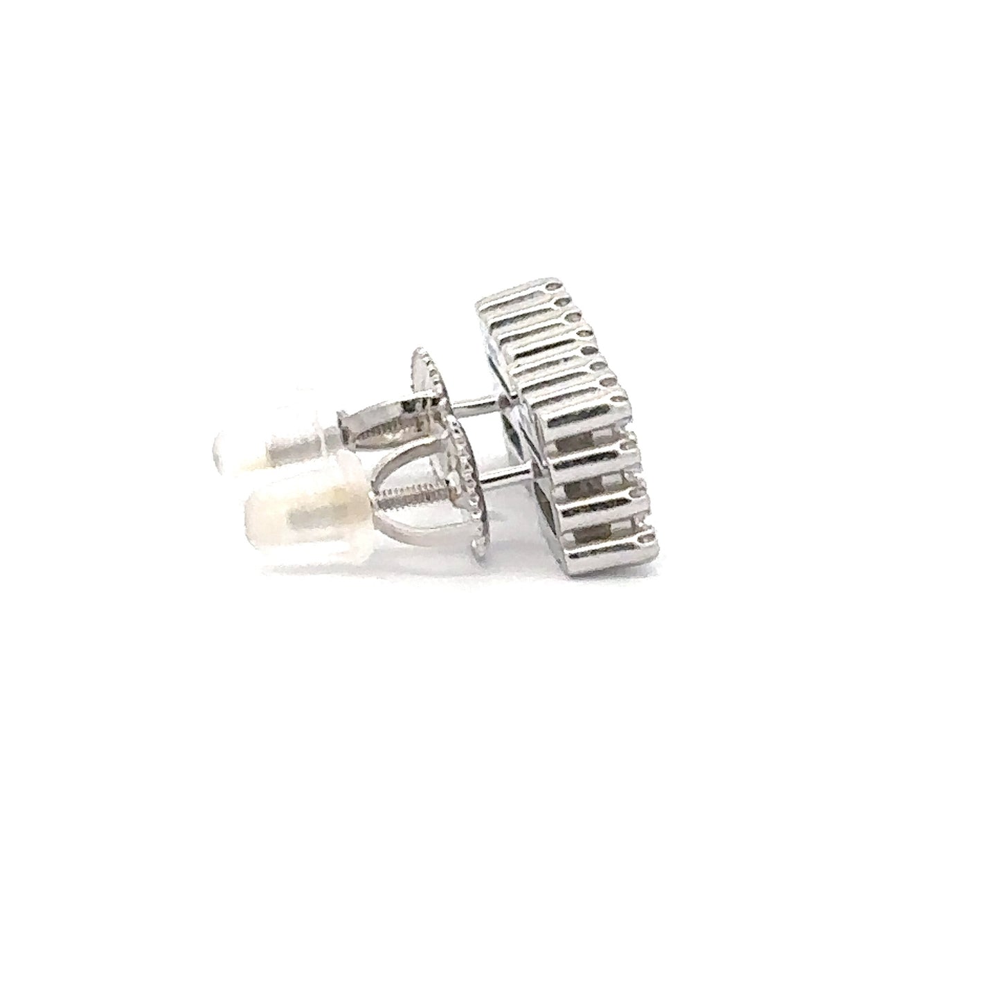 ASTRAEA 925 CZ RHODIUM ICED OUT EARRINGS | 9220101