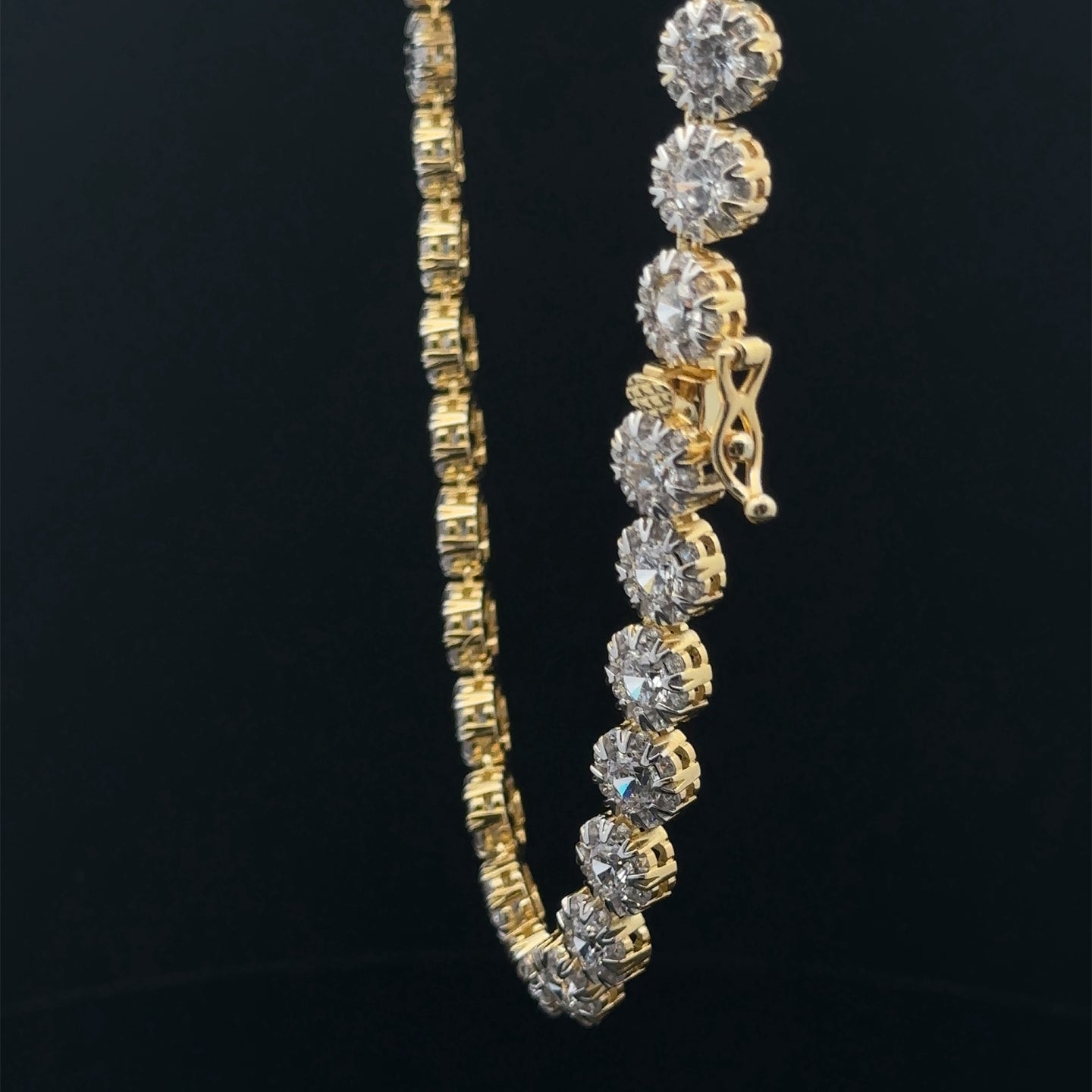 ANGELIC 20" 925 CZ GOLD ICED OUT NECKLACE I 9220122