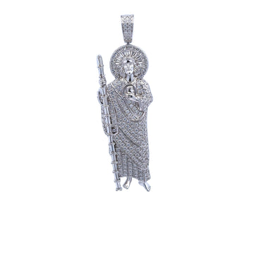 MORVEN 925 CZ RHODIUM ICED OUT PENDANT | 9220891