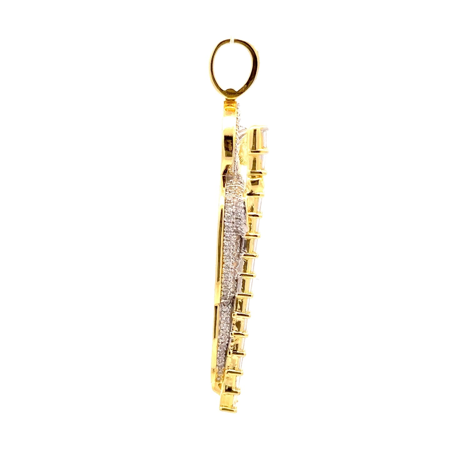 MORVEN 925 CZ GOLD ICED OUT PENDANT | 9220892