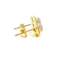 JINX 925 CZ GOLD ICED OUT EARRINGS | 9220942