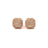 ONDINE 925 CZ ROSE GOLD ICED OUT EARRINGS | 9220965