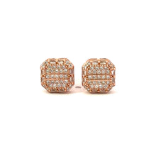 ONDINE 925 CZ ROSE GOLD ICED OUT EARRINGS | 9220965
