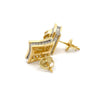 NYSA 925 CZ GOLD ICED OUT EARRINGS | 9221021