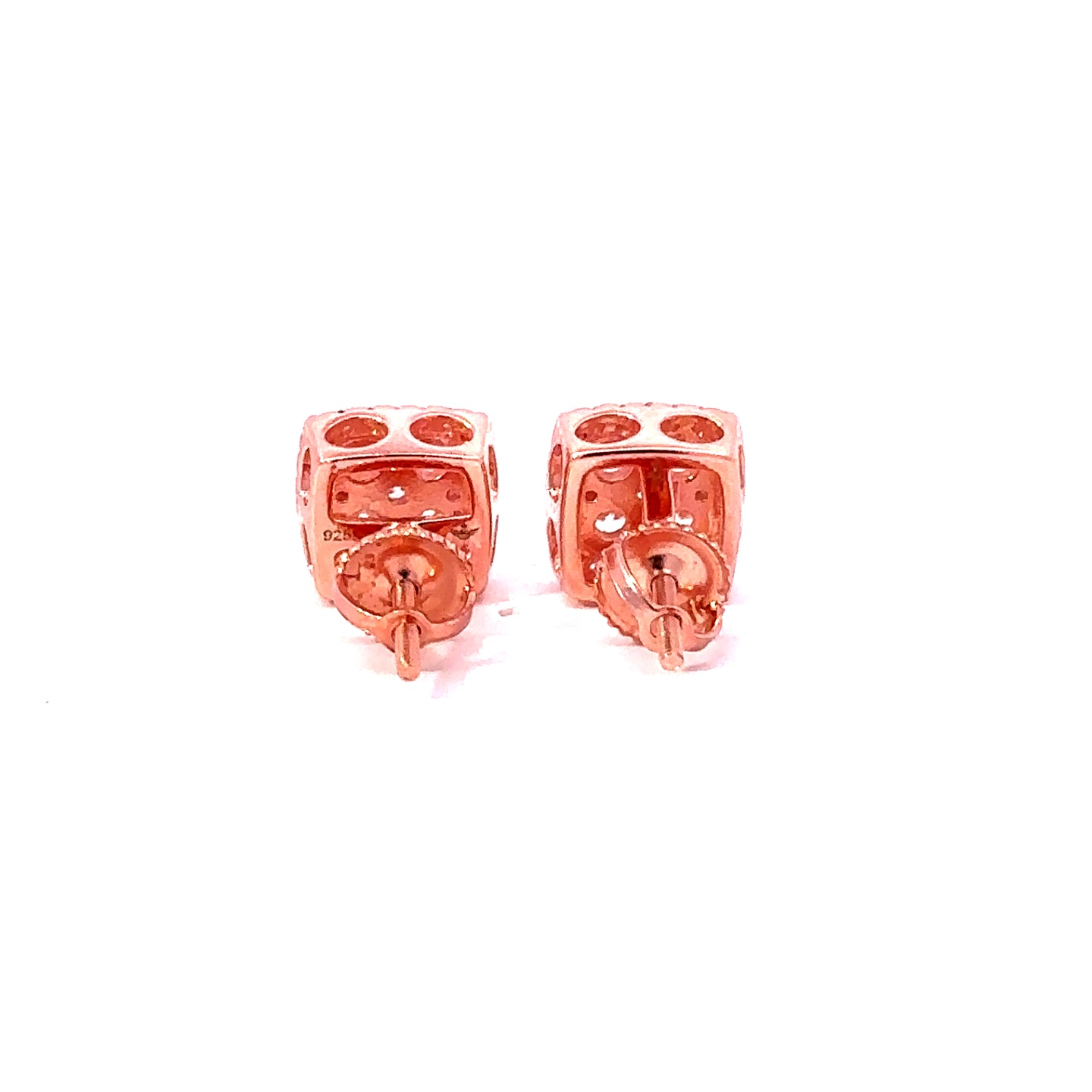 9221185 | 925 Silver CZ Rose Gold Earrings