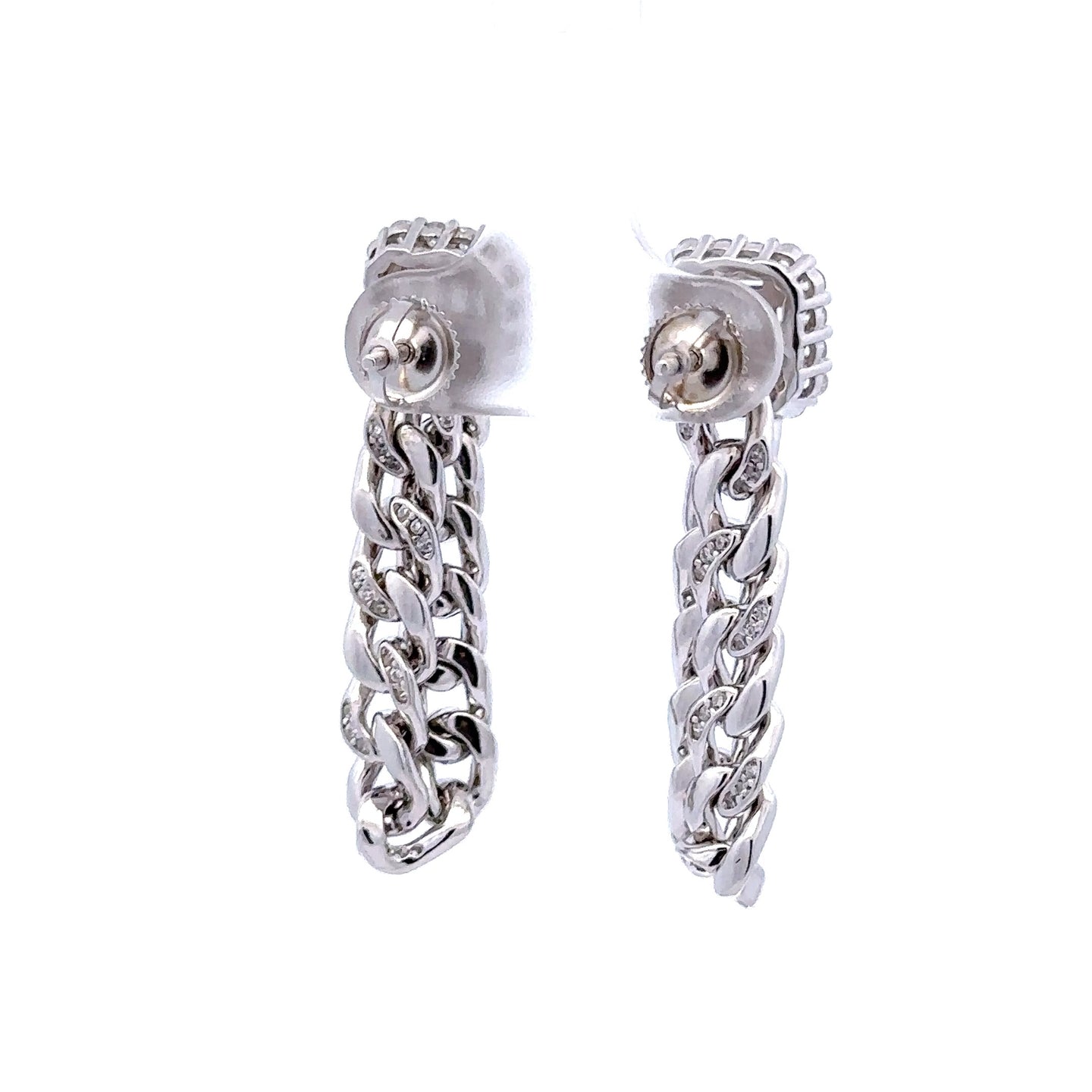 ORABELLA 925 CZ RHODIUM ICED OUT EARRINGS | 9221851