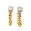 ORABELLA 925 CZ GOLD ICED OUT EARRINGS | 9221852