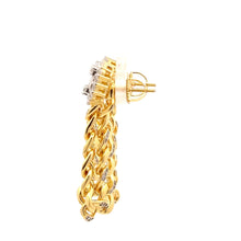 ORABELLA 925 CZ GOLD ICED OUT EARRINGS | 9221852