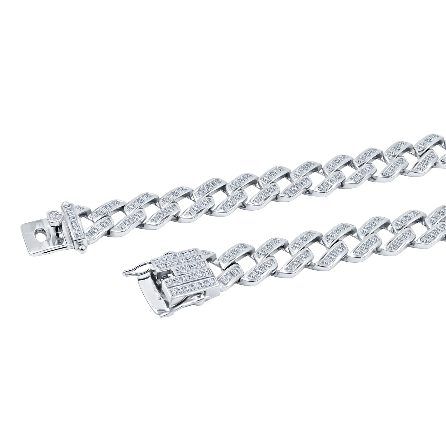 GLEAMFROST 12MM STERLING SILVER CZ  CHAIN | 9221941