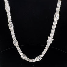 POSH 925 CZ RHODIUM ICED OUT NECKLACE I 9222361