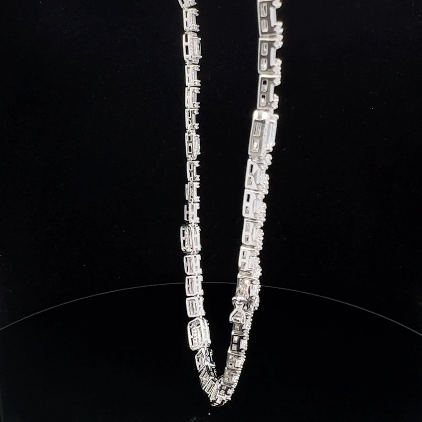 POSH 7MM 925 CZ RHODIUM ICED OUT NECKLACE I 9222361