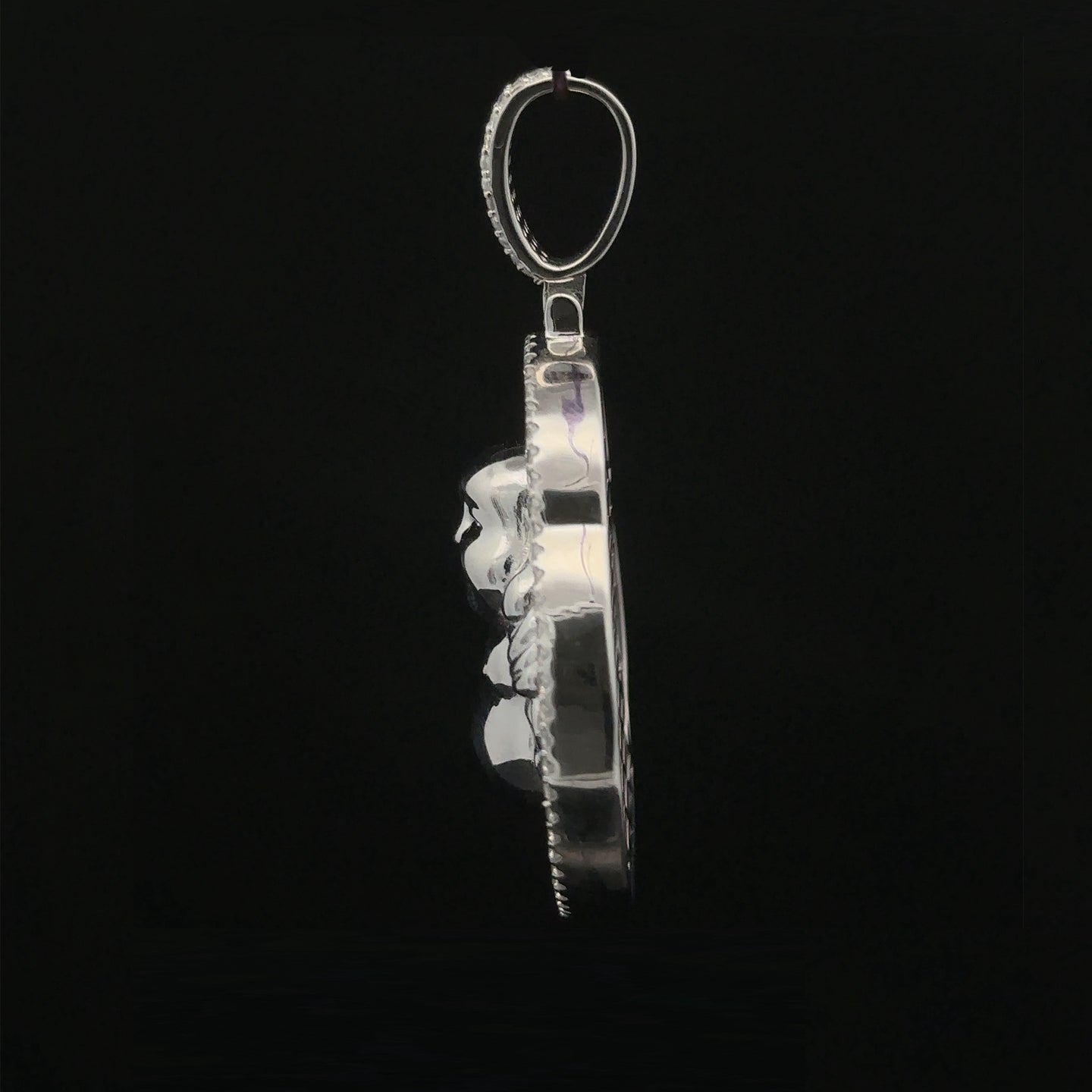 MERIDIAN 925 CZ RHODIUM ICED OUT PENDANT | 9222381