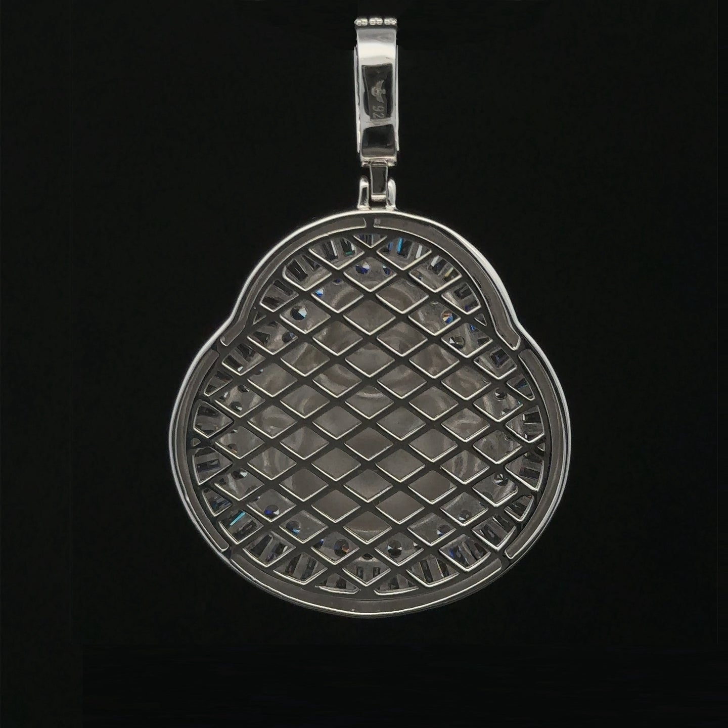 MERIDIAN 925 CZ RHODIUM ICED OUT PENDANT | 9222381