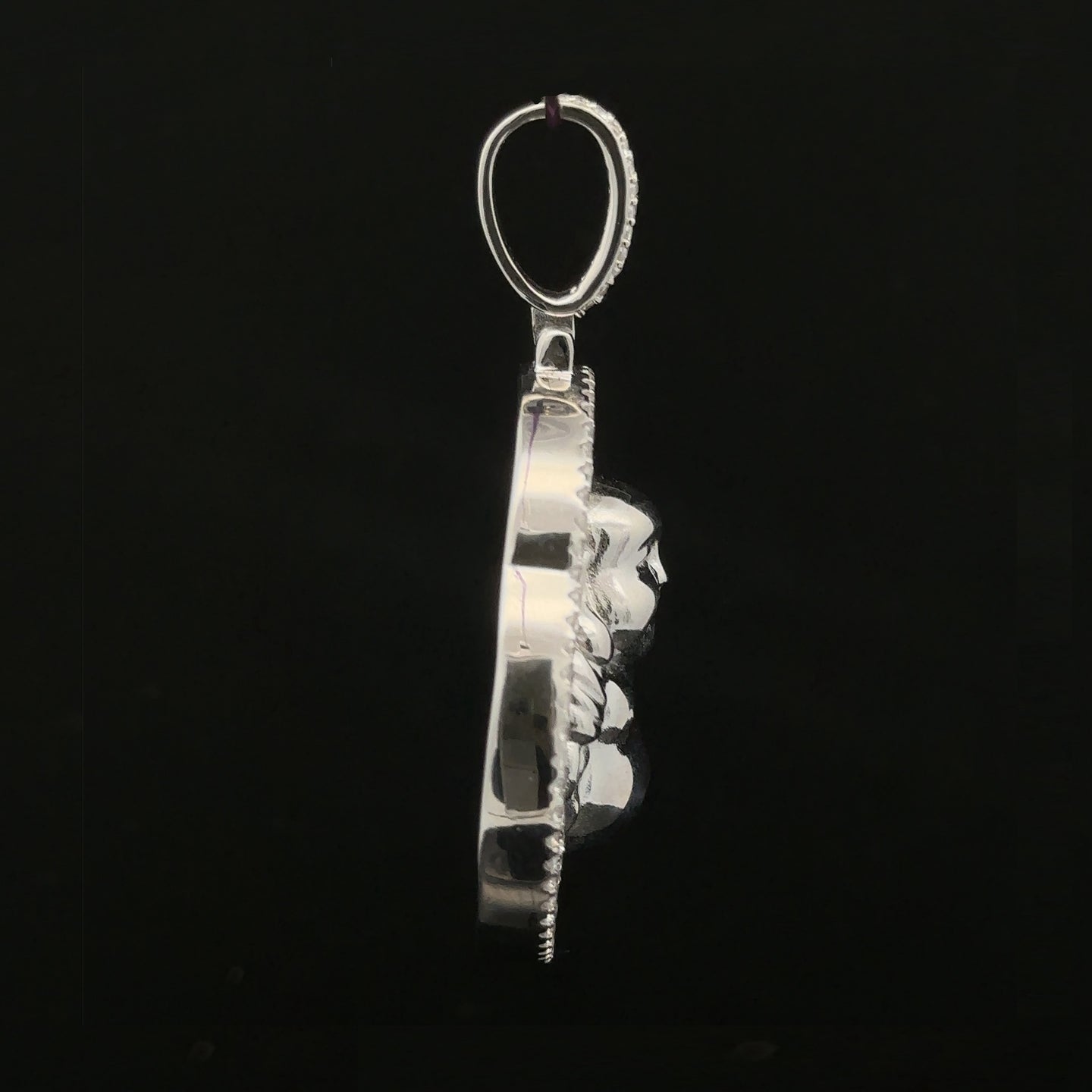 MERIDIAN 925 CZ RHODIUM ICED OUT PENDANT | 9222381