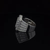 GLIMMER 925 CZ RHODIUM MENS ICED OUT RING | 9222451