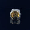 GLIMMER 925 CZ YELLOW GOLD MENS ICED OUT RING | 9222452