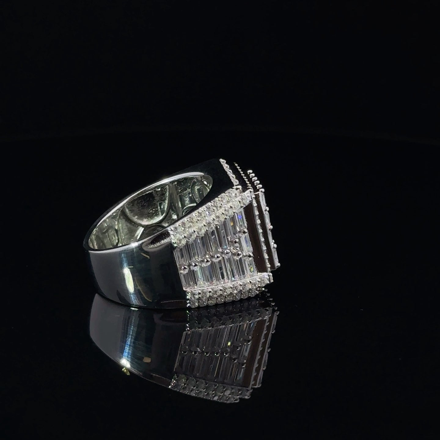 ECLAT 925 CZ RHODIUM MENS ICED OUT RING | 9222481