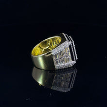 ECLAT 925 CZ YELLOW GOLD MENS ICED OUT RING | 9222482