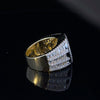 FROSTY 925 CZ YELLOW GOLD MENS ICED OUT RING | 9222542